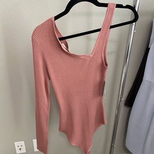 Mauve Abercrombie cutout long sleeve bodysuit - NWT, medium
